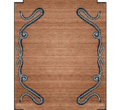 Serpentine Border Wool Rug